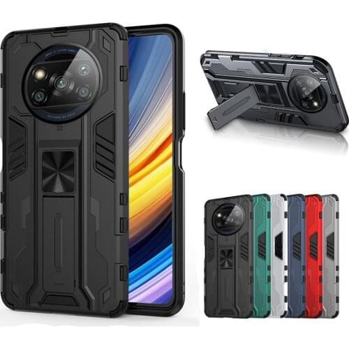 Shockproof Armor Full Lens Protect Case for Xiaomi poco x3 pro x3 nfc pocophone poco f3 m3 pro m3pro x 3 gt Magnetic Stand Coque