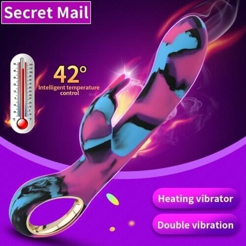 Heated Female Masturbation Stick G Spot Clitoral Double Stimulation Vibrator Multi-Speed Vaginal Massager Sex Toy For Womans