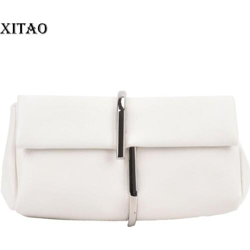 XITAO Shoulder Bags Fashion New Women 2021 New Trendy Chain Texture Shoulder Bag High-end Fashion All-match Minority WMD2581