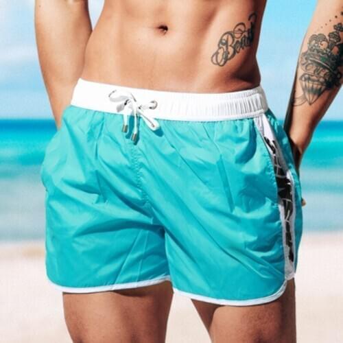 2020 Super Thin Soft Swim Shorts Men Swimwear Swimming Trunks Waterproof Mens Beach Shorts Board Surf Shorts Desmiit Boardshorts