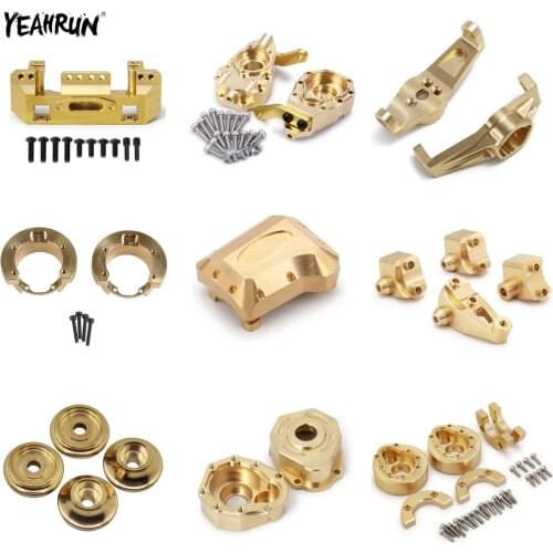 YEAHRUN Brass Counterweight Diff Cover Portal Drive Housing Bumper Axle Mount For 1/10 Traxxas TRX-4 RC Car Upgrade Parts