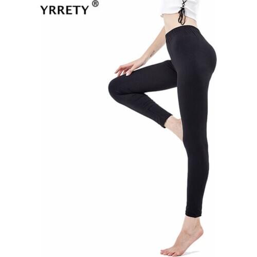 YRRETY High Waist Fitness Leggings Women Workout Push Up Work Out Fashion Solid Color Bodybuilding Jeggings Black Grey Red Pants