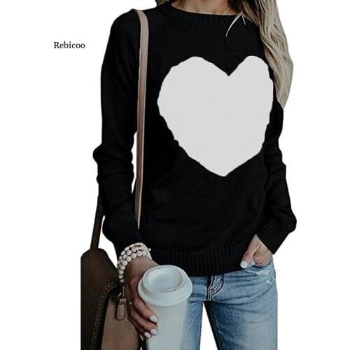 Woman Sweaters New Fashionturtleneck Caldigan Pullover New Love Sweater Sweater In Female Sweater Plus Size