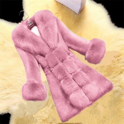 Women Teddy Coat wool fur furAutumn Winter Plush Turndown Collar Button Jacket Thicken Wool Blend Warm Kawaii Outwear Fashio