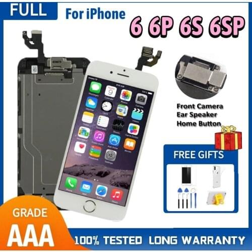 AAA+++ LCD For iPhone 6 6S Plus 6P 6SP Screen Full Set Display Perfect Touch Digitizer Replacement+Front Camera+Ear Speaker