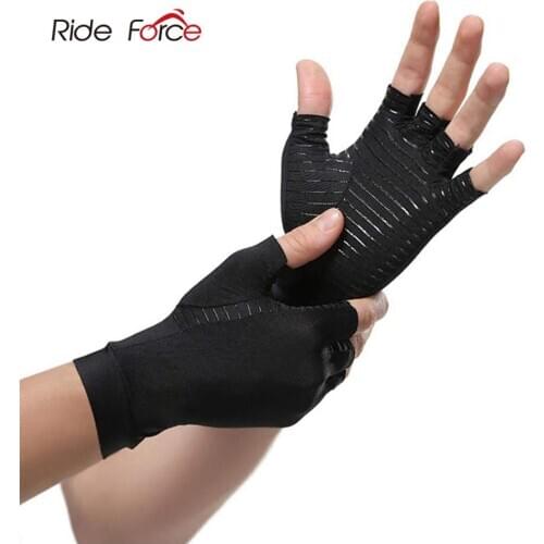 1 Pair Compression Arthritis Gloves for Women Men Joint Pain Relief Half Finger Brace Therapy Wrist Support Anti-slip