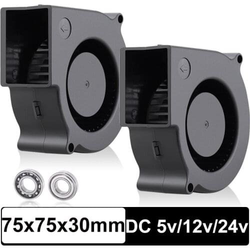1pcs Gdstime 75mm 75x30mm DC 12V 2Pin Sleeve Bearing Turbo Centrifugal Fan Cooler 7530 Brushless 12 Volt Air Flow Cooling Fan