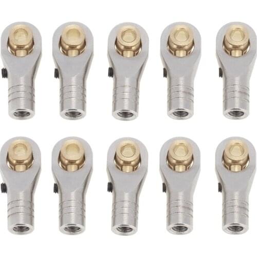 10Pcs Stainless Steel M4 Link Tie Rod End Ball Joint for 1/10 RC Crawler Axial SCX10 90046 TRAXXAS TRX4 Upgrade Parts