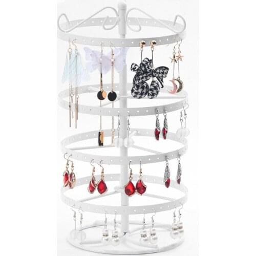 160Holes 4 Layers Earring Bracelet Necklace Display Jewelry Holder Show Rack Hanger Rotate Jewelry Rack Nice Gifts For Women
