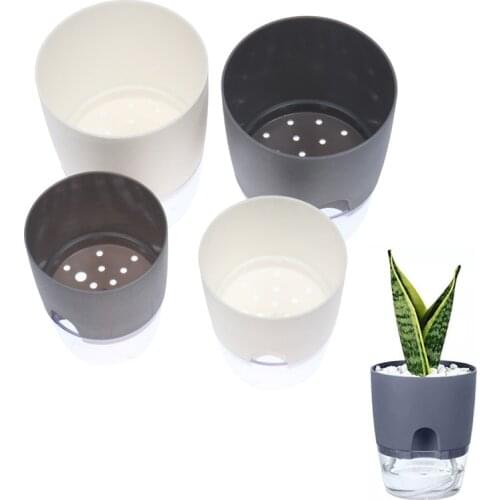 2 Layer Self Watering Plant Flower Pot Watering Container Handmade made of high quality glass