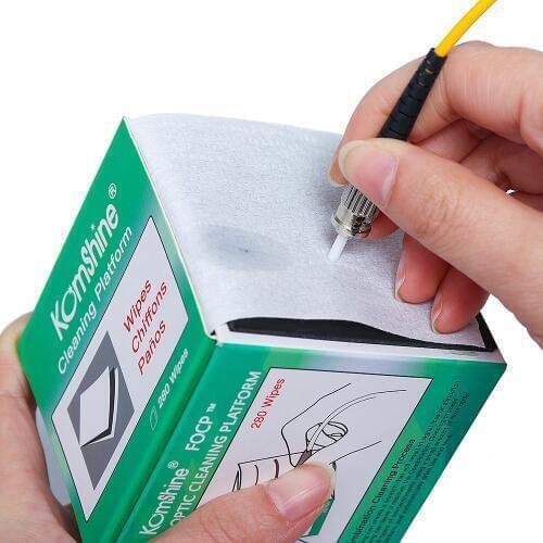 5 pieces Komshine Fiber Optic Cleaning wipes FOCP suit for FC/SC/ST with 280 pieces. 1000+ cleaning times