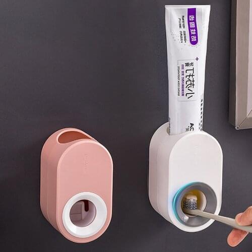 Automatic Toothpaste Squeezer Wall Mounted Toothbrush Toothpastes Holder Multicolor Toothpaste Dispenser Bathroom Accessories