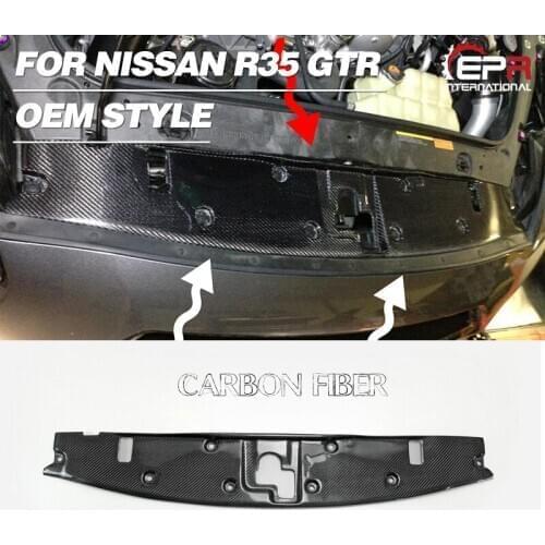 Car Accessories For Nissan R35 GTR OEM Carbon Fiber Cooling Slam Panel Glossy Finish Tuning Engine Cover Interior Body Kit Trim