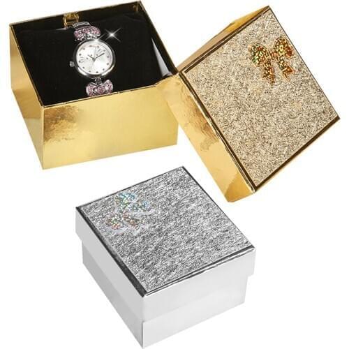 Travel Watch Necklace Bracelet Display Holder Case Shinning Square Jewelry Box Organizer Box Jewelry Display Storage Case