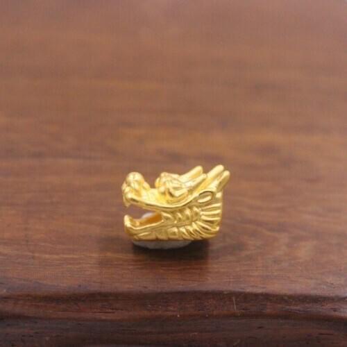 Fine 999 Real 24K Yellow Gold Pendant Women 3D Luck Dragon Pendant 1-1.5g 12x7mm Best Gift