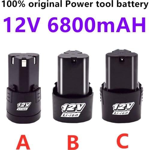 High Capacity 12V 6200mAh Universal Rechargeable Battery for Power Tools Electric Screwdriver Electric Drill Li-ion Battery