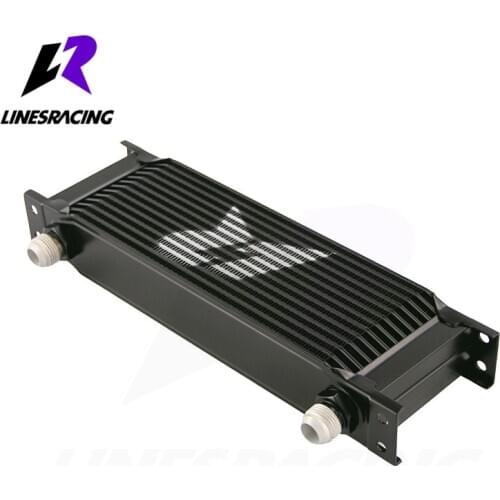 LR Universal 13Row AN10 Engine Transmission 248mm Oil Cooler 3/4"UNF16 Black/Silver