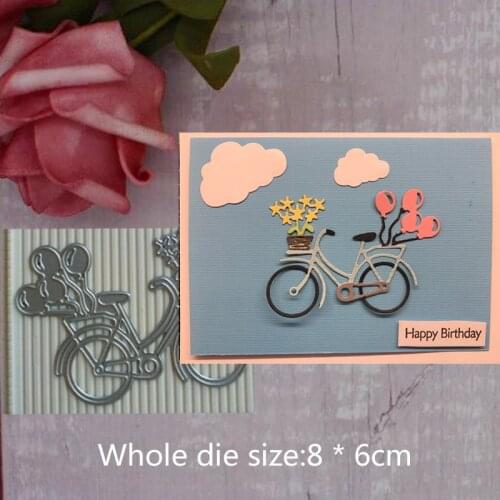Balloon bicycle Metal cutting dies cut die mold New small Scrapbook paper craft knife mould blade punch stencils dies