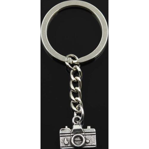 Fashion Camera 15x14mm Pendant 30mm Key Ring Metal Chain Bronze Silver Color Men Car Gift Souvenirs Keychain Dropshipping