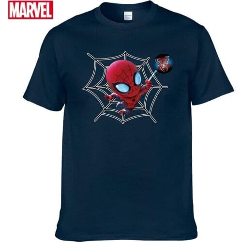 Marvel The Avengers Spider Man t shirt Short sleeve tee Mens cotton t-shirt 2021 Tops Summer graphic t shirts funny tshirts #60