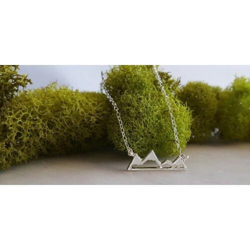 Mount Everest China outdoor scenery mountain peaks hills necklace exotic Paris style Nature snow mountain top charm necklace