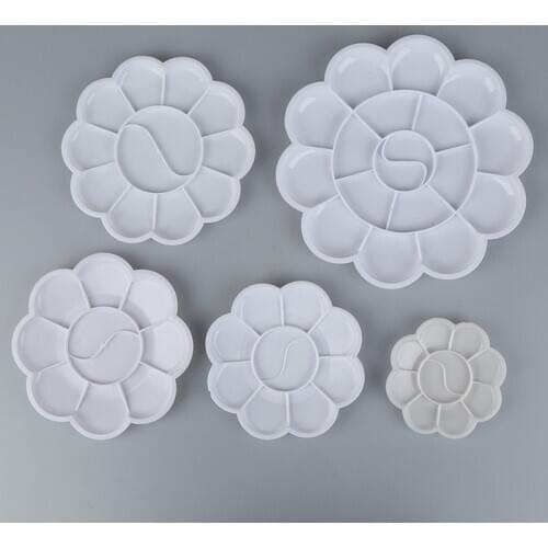 4 Size Pigment Tray painting supplies Palette Art Alternatives Paint Plastic Palette Supply White Watercolor Palette