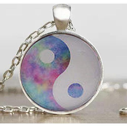 JP Anime Anime Yin And Yang Handmade Fashion Necklace Brass Steel Pendant Steampunk Jewelry Gift Women Toy Chain Mens 1
