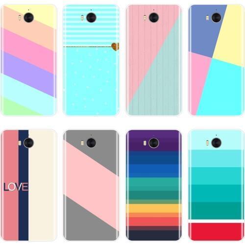 Stripe Love Pink Phone Case For Huawei Y5 Y6 Y7 Prime 2018 Y9 2019 Soft Silicone Back Cover For Huawei Y3 Y5 Y6 Y7 2017 II Pro