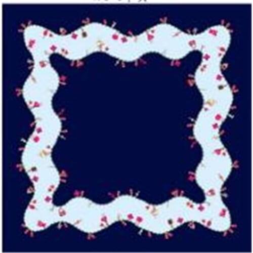 90cm Chain Pendant Print Square Scarf 2021 New Fashion Women Silk Scarf Luxury Brand Scarves Wraps Foulard Hijab Shawl sjaal