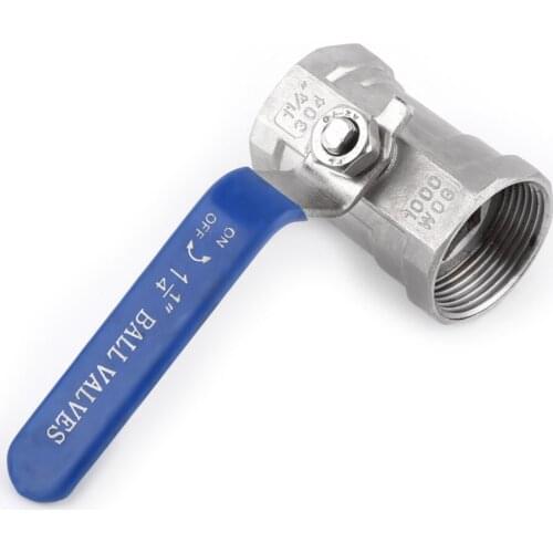 SS304 Stainless Steel Pipe Ball Valve Female Threaded BSP 6 Sizes Reduced Port ball valve