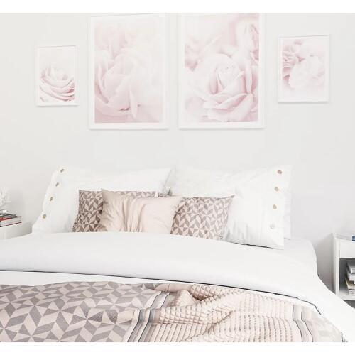 Nordic Minimalist Posters and Prints Pink Peony Flower Kids Room Decor Canvas Painting Wall Art Picture for Living Room No Frame