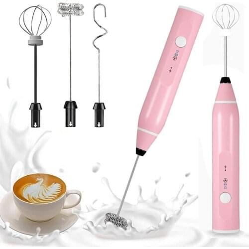 Milk Frother Handeld,Electric Whisk for Baking,Coffee Frother Jug,USB Rechargeable,Three-Speed Adjustment Milk Bubbler