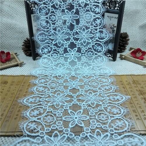 XR1246 20cm 100%nylon eyelash lace for dresses