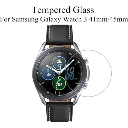 Tempered Glass Protective Film For Samsung Galaxy Watch 3 41mm 45mm Watch Screen Protector Film Full Cover Protective Glass