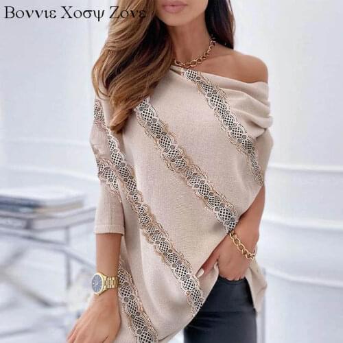 Women Round Neck Colorblock Hollow Out Lace Long Sleeve Top Shirt Blouse