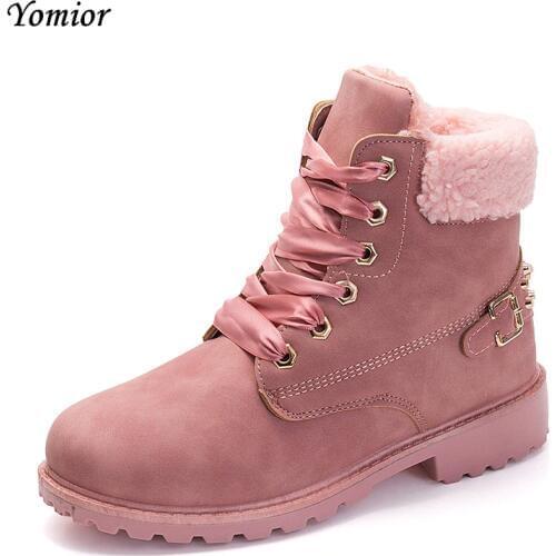 Yomior Women Boots Fashion New Boots Woman Snow Ankle Boots Outdoor Safety Desert Casual Timber Boots Autumn Winter Shoes