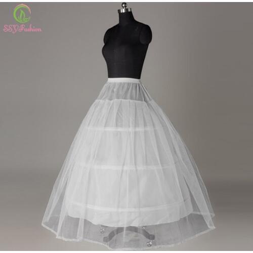SSYFashion Marrige Wedding Petticoat 3 Ring Elastic Ball Underskirt A-line Lining Crinoline Accessories Wholesale Short Feminino