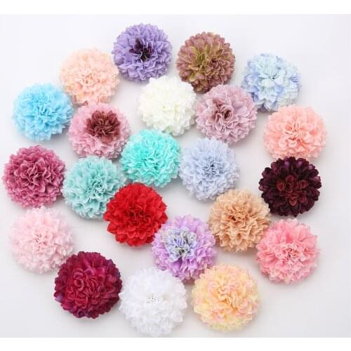 10/20Pcs Hydrangea Silk Artificial Flowers Carnations Rose Flower Head For Wedding Home Decoration DIY Garland Craft Fake Flower