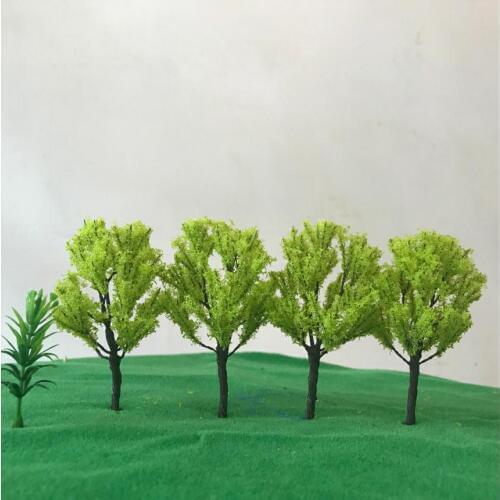 10Pcs Model Trees Train Scenery Landscape N Scale 7cm-10cm Plastic Architectural Model Supplies Building Kits Toys for Children