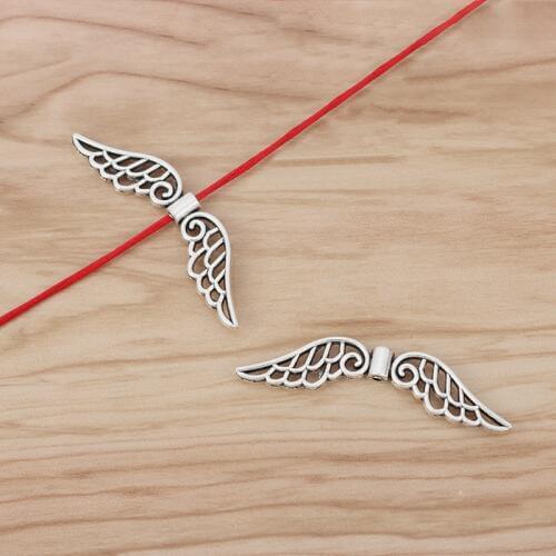 10 Pieces Large Fairy Angel Wing Spacer Charms Beads 52mm