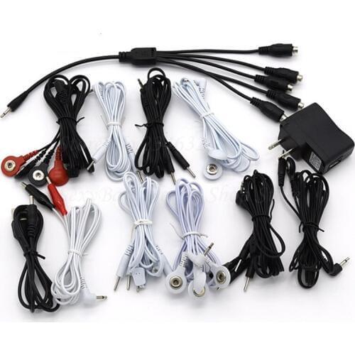 10 Style Choose Electric Shock Wire Electrical Stimulation Cable Patch Cord Electro Shock DIY Accessories adult Sex erotic Toys