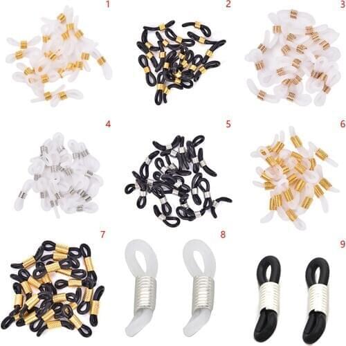 20pcs Strap Retainer End Loop Connector Ear Hook Eyeglasses Spectacles Chain Glasses Retainer Ends Rope Sunglasses Cord Holder