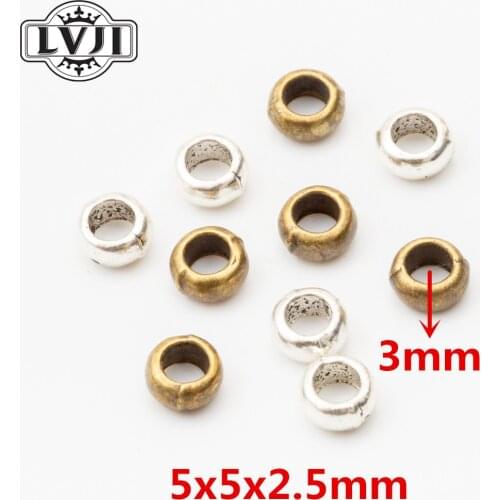 200pcs Wood Vintage silver zinc alloy Large Hole Beads charms DIY European Bracelet jewelry Fittings.5921
