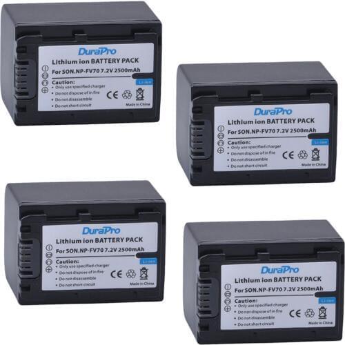 4Pcs NP FV70 NP-FV70 FV70 Camera Battery for SONY HDR XR550E XR350E XR150E CX550E CX350E CX150E DCR-SR68E SX83E SX63E SX43E