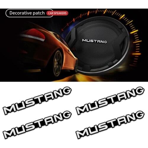 4pcs car audio decorate 3D Aluminum Badge Emblem Sticker For Ford Mustang 2015 2017 2018 Accessories
