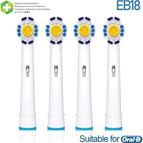 Replacement Brush Heads 4pcs For Oral-B Electric Toothbrush Heads Advance Power/Pro Health EB-18P