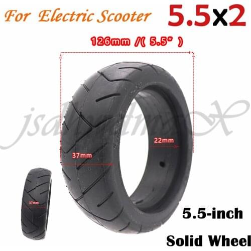 5.5x2 Solid Tire external diameter 128mm fits for Hoverboard Self Balancing Electric Scooter Spare Parts