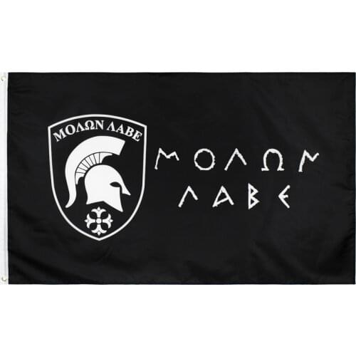90x150cm Greek Spartan come and take it Molon Labe Flag