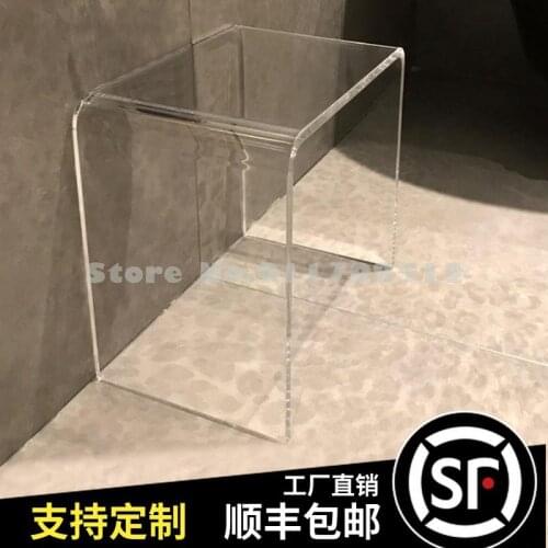 Acrylic household door change shoe stool modern minimalist Nordic creative bathroom bath non-slip stool customization