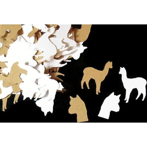 Alpaca farm animals Glitter Confettis Table Scatter rustic wedding baby bridal shower bachelorette cards
